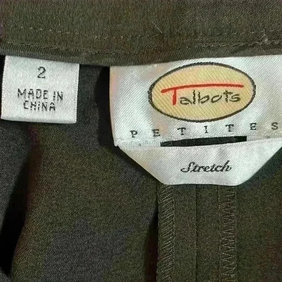 Talbots Petite Brown Stretch Ankle High Rise Pant Size 4   - Picture 5 of 5